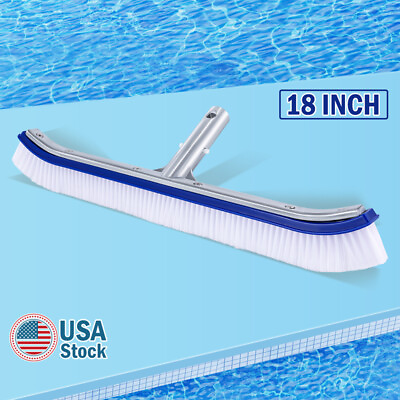 #ad #ad 18 inch Swimming Pool Brush Head Nylon Bristles Spa Cleaner Cleaning Pond Brush