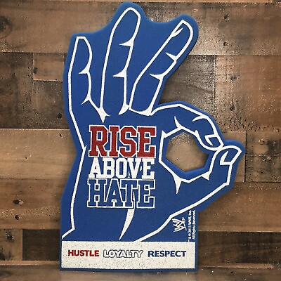 2011 WWE John Cena Foam Finger Hand Rise Above Hate Hustle Loyalty Respect