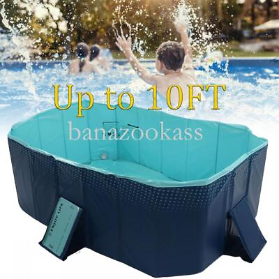 3M Above Ground Outdoor Swimming Pool Large Rectangular Foldable Adult Kiddie