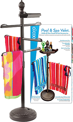 O2COOL Pool amp; Spa Valet Adjustable Pool amp; Patio Towel Holder Towel Holder Tow