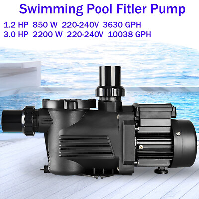 #ad 2200W Single Speed In Ground Pool Pump 3 HP 60MM Plumbing Ports