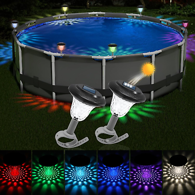#ad Pool Lights 2 Pack Color Changing above Ground Pool Lights IP65 Waterproof Dec