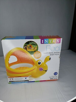 Intex Lazy Snail Shade Baby Inflatable Portable Swimming Pool