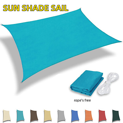 #ad #ad Sun Shade Sail Garden Backyard Pool Outdoor Rectangle Canopy Shelter Shade Cover