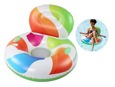 #ad Monsoon Fiesta Inflatable Pool Floats Adults 36quot; Float River Raft Swimming Lo...