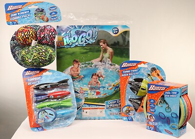 #ad Pool amp; Dive Toys Swim Water Summer Fun Inflatable Banzai H2Go Shark Bundle NEW