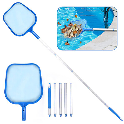 #ad Swimming Pool Skimmer Flat Net Fine Mesh Leaves Debris Cleaning Tool Lightweight