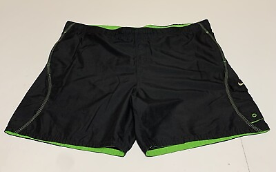 Nike Black Mens Swim Trunks Shorts Size XL Drawstrings Small Holes
