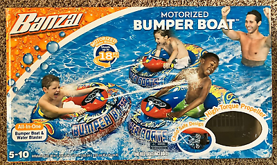 #ad 🔥 NEW Banzai Aqua Blast Motorized Bumper Boat Inflatable Float Water Pool