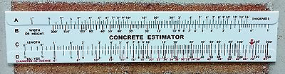 #ad Concrete Slide Ruler Lot of 3 pieces 200 Yard Volume Calculator USA Made.