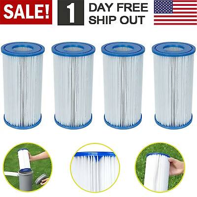 #ad #ad Swimming Pool Filter Pump Replacement Cartridge Type III A 4 Pack