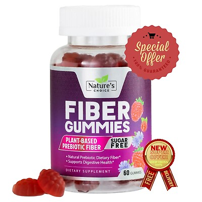 Vegan Fiber Gummies Sugar Free 4 Grams of Daily Prebiotic Fiber ⭐⭐⭐⭐⭐