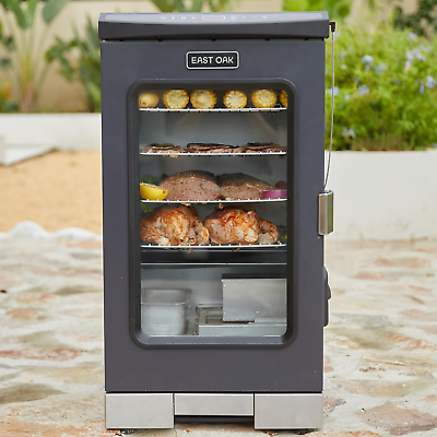 #ad 30quot; Digital Electric Smoker Outdoor Smoker with Glass Door and Meat Thermometer
