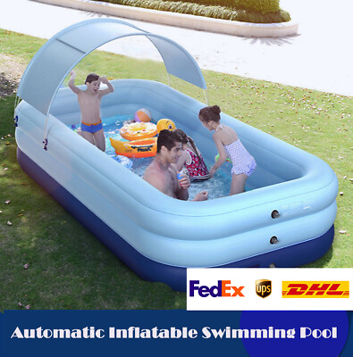 10#x27; x 30quot; Large Family Inflatable Swimming Pools Above Ground For Kids Outdoor