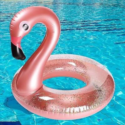 36quot; Flamingo Swimming Floats Inflatable Pool Raft Float Swim Ring For Adults