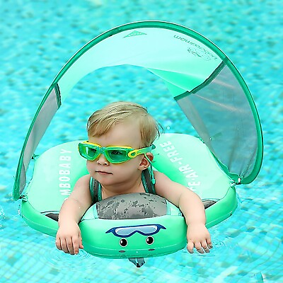 #ad Swimming Float Non Inflatable Swim Trainer Pool Float With Canopy Swim Ring