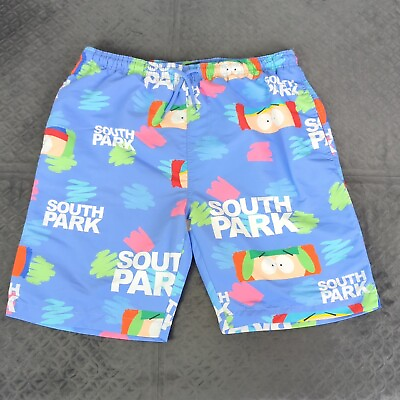 #ad #ad Southpark Swim Trunks Pockets Drawstring Netting Colorful Cartoon Men Large