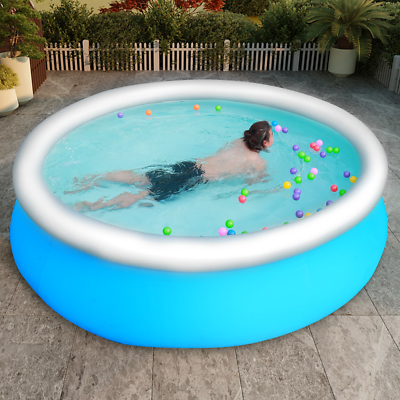 Above Ground Swimming Pool 10ft X 30in Inflatable Outdoor With Pump and Filter
