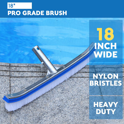 #ad #ad 18 inch Swimming Pool Brush Head Spa Cleaner Cleaning Pond Brush Nylon Bristles