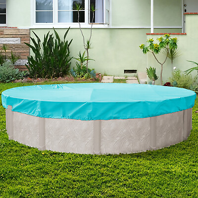 #ad Waterproof Round Above Ground Swimming Pool Winter Covers Beige Gray Turquoise