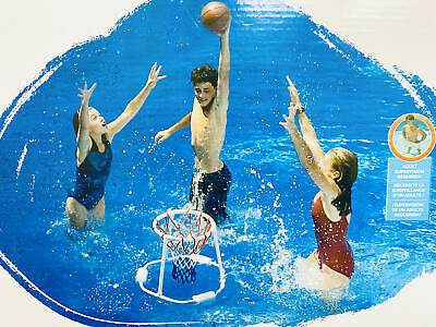 #ad #ad Swimline SUPER HOOPS Floating Swimming Pool Basketball Game w Ball Lake 9162