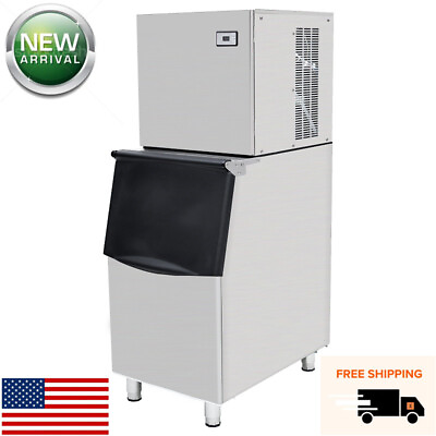 TECSPACE Commercial 110V 1200W Freestanding Ice Maker 550LBS 24H ice Machine USA