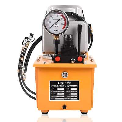 Hydraulic Electric Portable Pump 8.4Quart 750W 110V Double Acting Manual Valve