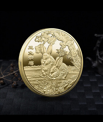 #ad #ad Chinese Zodiac Year of The Rabbit 2023 Commemorative Coin in Capsule Gold