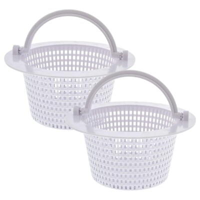 #ad Swimming Pool Skimmer Replacement Basket with Handle 2 Pack Above Ground