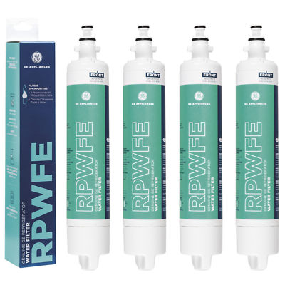 4 Pack GE Genuine RPWFE RPWF Replacement Refrigerator Water Filter Free Ship