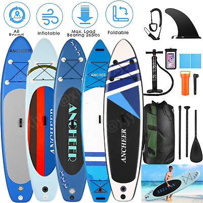 Inflatable Stand Up Paddle Board with Complete SUP Accessories Backpack Leash