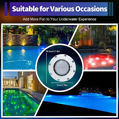 #ad #ad AC12V 45W RGB Swimming LED Pool Lights underwater light IP68 Waterproof Lamp Spa