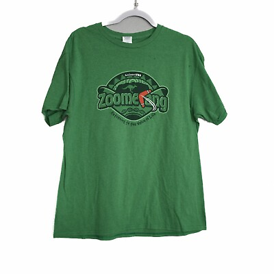 #ad Delta Pro Weight Zoomerang Mens Green Cotton T Shirt Crew Short Sleeve Sz Large