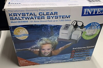 #ad Intex Krystal Clear Saltwater System 7000 Gal Above Ground Pool CG 54605 CS7110