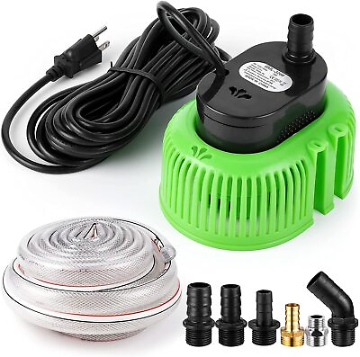#ad 840GPH Swimming Pool Cover Pump Submersible Water Pump with 25#x27;ft Cord Portable