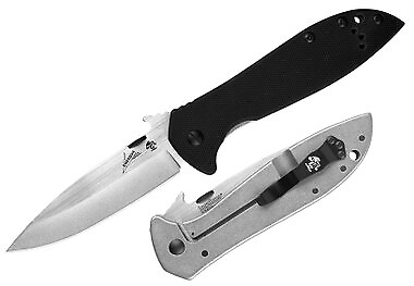 #ad Kershaw Emerson CQC 4KXL D2 Steel Folding Knife 3.9quot; Plain Edge