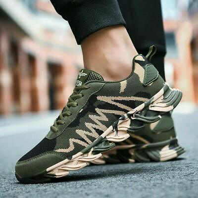 #ad Men Fashion Camouflage Pump Green Athletic Sports Casual Running Sneakers Shoes