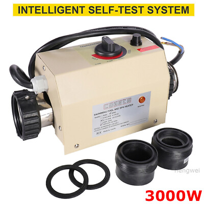 #ad #ad 3KW 220V Electric Swimming Pool Water Heater Thermostat Bathtub SPA Heating Pump