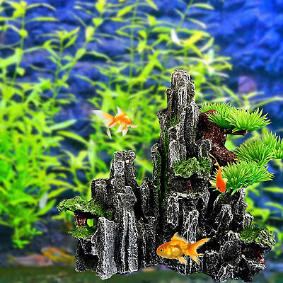 #ad Fish Tank Decoration Realistic Shape Simulation Stone Artificial Rock Fish Tank