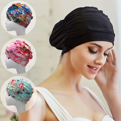 #ad #ad Fashion Soft Swimming Accessories Silicone Cap Swim Pool Hat Long Hair Cap ↷