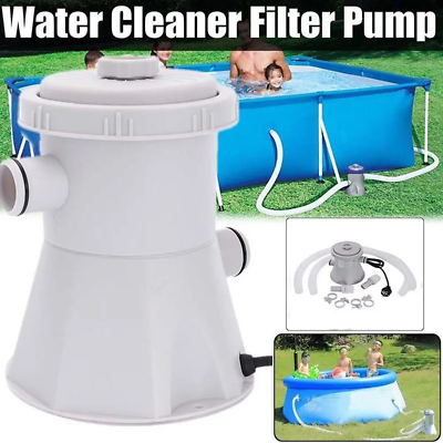 #ad #ad Swimming Pool Pump Filter Electric High Flow Kit Clean Water Circulating System