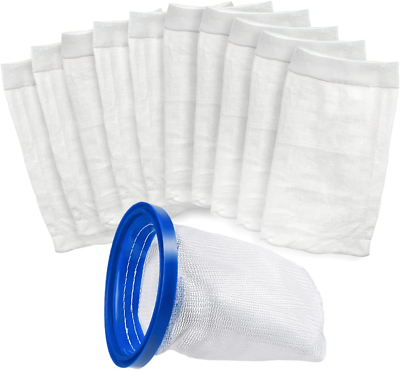 #ad Pool Vacuum Cleaner Reusable Filter Bag with 10 Pack Ultrafine Mesh Filter Bags