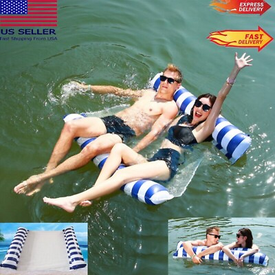 #ad Large Pool Floats Water Hammock Inflatable Pool Float Chair Swimming for Adults