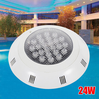 #ad Swimming Pool Light RGB LED Underwater Fountain Waterproof Spa Lamp Remote 24W