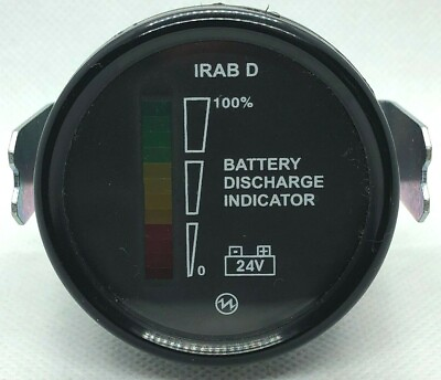#ad IRAB 24 Volt Battery Discharge Indicator Gauge FORKLIFTS Commercial Equipment
