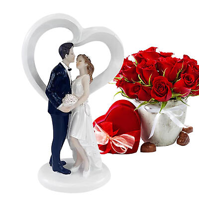 #ad Wedding Cake Topper Bride and Groom Resin Figurines Romantic Wedding Decoration