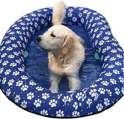 #ad Large Modern Blue Inflatable Float Bed for Dogs Puppies Swimming Pool Float Ride