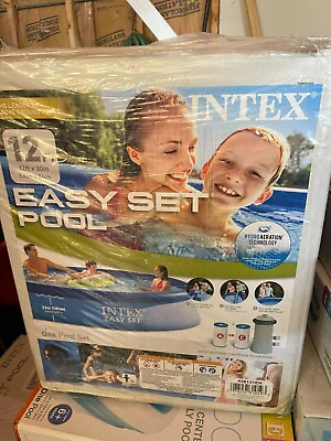 #ad NEW INTEX 12x30 12 FT X 30 IN EASY SET ABOVE GROUND POOL WITH FILTER PUMP 12x30