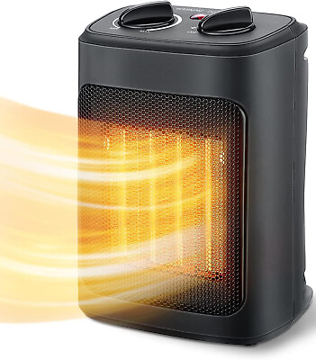 Space Heater 1500W Ceramic Electric Space Heater Portable Heaters Thermostat