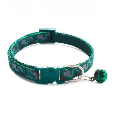 #ad Camouflage Cat Collar with Bell